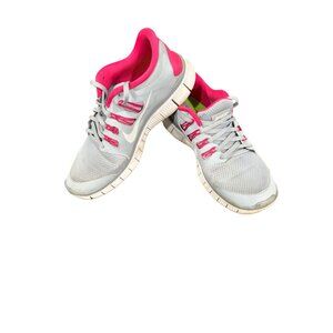 Nike Free 5.0 Athletic Running Shoes Gray Pink 580591-061 Womans 10